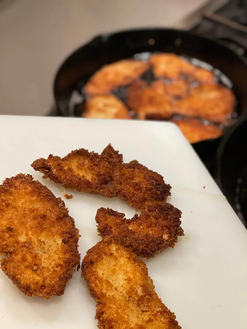 Chicken Milanese & 2019 Scuttlehole Chardonnay — recipe photograph